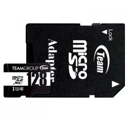 Карта памяти microSD 128Gb Team microSDXC Сlass 10 (TUSDX128GCL10U03) + SD адаптер