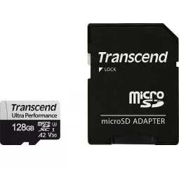 Карта памяти microSD 128Gb Transcend  340S C10 UHS-I U3 A2 + SD адаптер (TS128GUSD340S)