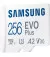 Карта памяти MicroSD 256Gb Samsung EVO Plus Class 10 UHS-I U3 V30 A2 + SD адаптер (MB-MC256KA/EU)