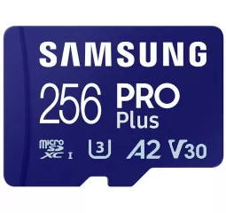 Карта памяти microSD 256GB Samsung Pro Plus 10 UHS-I V30 U3 A2 + SD-adapter (MB-MD256SA/EU)