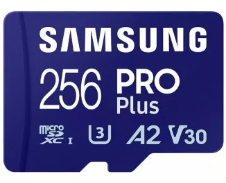 Карта памяти microSD 256GB Samsung Pro Plus 10 UHS-I V30 U3 A2 + SD-adapter (MB-MD256SA/EU)