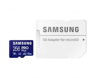 Карта памяти microSD 256GB Samsung Pro Plus 10 UHS-I V30 U3 A2 + SD-adapter (MB-MD256SA/EU)