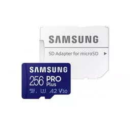 Карта памяти microSD 256Gb Samsung Pro Plus UHS-I U3 V30 A2 (2021) + SD-adapter (MB-MD256KA)
