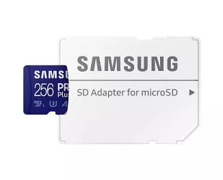 Карта памяти microSD 256Gb Samsung Pro Plus UHS-I U3 V30 A2 (2021) + SD-adapter (MB-MD256KA)