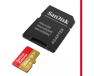 Карта памяти microSD 256Gb SanDisk Extreme + SD адаптер (SDSQXAV-256G-GN6MA)