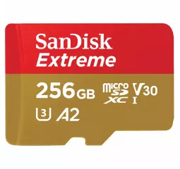 Карта памяти microSD 256Gb SanDisk Extreme (SDSQXAV-256G-GN6MN)