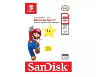 Карта памяти microSD 256Gb SanDisk for Nintendo Switch (SDSQXAO-256G-GNCZN)
