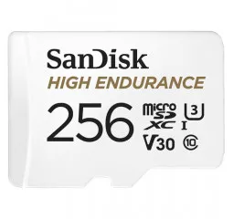 Карта памяти microSD 256Gb SanDisk High Endurance class 10 UHS-I U3 V30 + SD adapter (SDSQQNR-256G-GN6IA)
