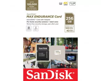 Карта памяти microSD 256Gb SanDisk MAX Endurance + SD-адаптер (SDSQQVR-256G-GN6IA)
