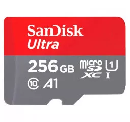 Карта памяти microSD 256Gb SanDisk Ultra A1 class 10 + SD адаптер (SDSQUAC-256G-GN6MN)