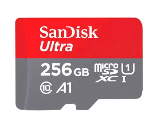 Карта памяти microSD 256Gb SanDisk Ultra A1 class 10 + SD адаптер (SDSQUAC-256G-GN6MN)