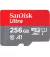 Карта памяти microSD 256Gb SanDisk Ultra A1 class 10 + SD адаптер (SDSQUAC-256G-GN6MN)