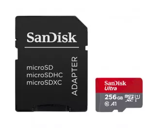Карта памяти microSD 256Gb SanDisk Ultra A1 Class 10 UHS-I + SD адаптер (SDSQUAC-256G-GN6MA)