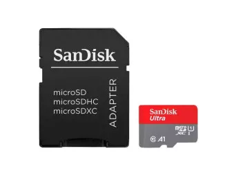 Карта памяти microSD 32Gb SanDisk Ultra class 10 UHS-I A1 + SD адаптер (SDSQUA4-032G-GN6MA)