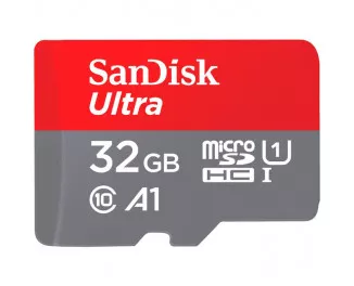 Карта памяти microSD 32Gb SanDisk Ultra class 10 UHS-I A1 + SD адаптер (SDSQUA4-032G-GN6MA)