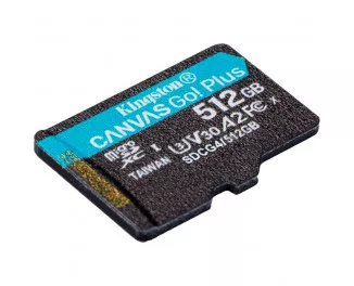 Карта памяти microSD 512Gb Kingston Canvas Go! Plus сlass 10 UHS-I U3 V30 A2 (SDCG4/512GBSP)