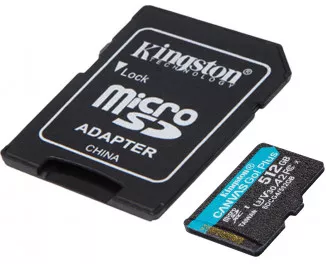 Карта памяти microSD 512Gb Kingston Canvas Go! Plus UHS-I U3 V30 A2 Class 10 + SD-адаптер (SDCG4/512GB)