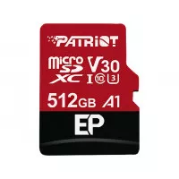 Карта памяти microSD 512Gb Patriot EP UHS-I U3 V30 A1 + SD адаптер (PEF512GEP31MCX)