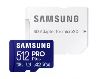 Карта памяти microSD 512GB Samsung Pro Plus 10 UHS-I V30 U3 A2 + SD-adapter (MB-MD512SA/EU)