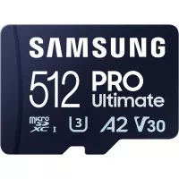 Карта памяти microSD 512Gb Samsung PRO Ultimate UHS-I U3 V30 A2 + SD адаптер (MB-MY512SA/WW)