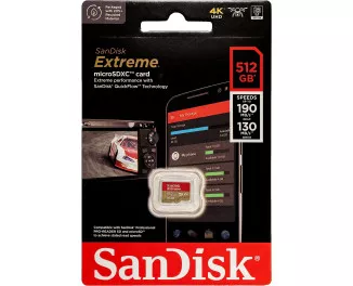 Карта памяти microSD 512Gb SanDisk Extreme (SDSQXAV-512G-GN6MN)