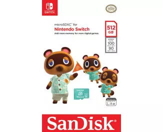 Карта памяти microSD 512Gb SanDisk for Nintendo Switch (SDSQXAO-512G-GNCZN)