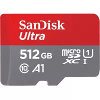 Карта памяти microSD 512Gb SanDisk Ultra A1 class 10 + SD адаптер (SDSQUAC-512G-GN6MN)