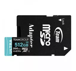 Карта пам'яті microSD 512Gb Team Ultra UHS-I/U3 Class 10 + SD адаптер (TULMSDX512GIA2V3022503) Карта пам'яті microSD 512Gb Team Ultra UHS-I/U3 Class 10 + SD адаптер (TULMSDX512GIA2V3022503)
