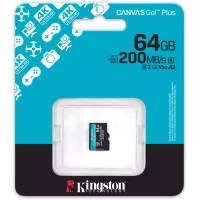Карта памяти microSD 64Gb Kingston Canvas Go! Plus C10 UHS-I U3 A2 V30 (SDCG4/64GBSP)