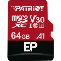 Карта памяти microSD 64Gb Patriot EP Series UHS-I U3 V30 A1 EP + SD адаптер (PEF64GEP31MCX)