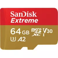 Карта памяти microSD 64Gb SanDisk Extreme ActionCam + SD адаптер (SDSQXAH-064G-GN6AA)