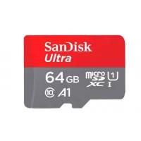 Карта памяти microSD 64Gb SanDisk Ultra class 10 A1 + SD адаптер (SDSQUAB-064G-GN6MN)
