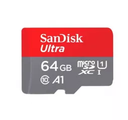 Карта памяти microSD 64Gb SanDisk Ultra class 10 A1 + SD адаптер (SDSQUAB-064G-GN6MN)