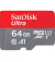 Карта памяти microSD 64Gb SanDisk Ultra (UHS-1) class 10 A1 + SD адаптер (SDSQUAB-064G-GN6IA)