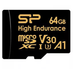 Карта памяти microSD 64Gb Silicon Power Gold Endurance C10 A1 UHS-I + SD adapter (SP064GBSTXDV3V1HSP)