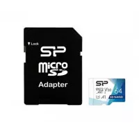 Карта памяти microSD 64Gb Silicon Power Superior Color + SD адаптер (SP064GBSTXDU3V20AB)