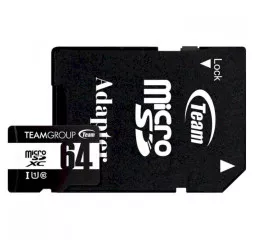 Карта памяти microSD 64Gb Team UHS-I Class (TUSDX64GCL10U03) + SD адаптер