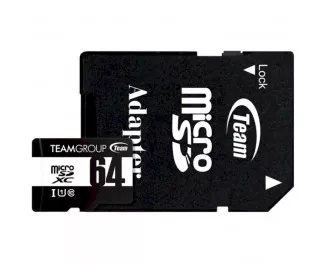 Карта памяти microSD 64Gb Team UHS-I Class (TUSDX64GCL10U03) + SD адаптер
