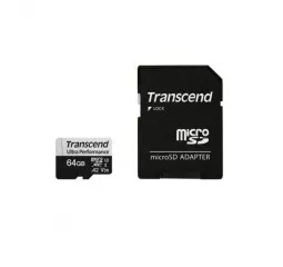 Карта памяти microSD 64Gb Transcend 340S class 10 UHS-I U3 A2 + SD адаптер (TS64GUSD340S)