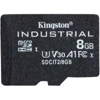 Карта памяти microSD 8Gb Kingston Industrial class 10 UHS-I V30 A1 (SDCIT2/8GBSP)