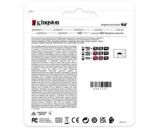 Карта пам'яті microSD 8Gb Kingston Industrial class 10 UHS-I V30 A1 (SDCIT2/8GBSP)