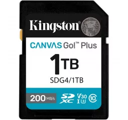 Карта памяти SD 1 TB Kingston Canvas Go! Plus class 10 A2 V30 UHS-1 U3 (SDG4/1TB)