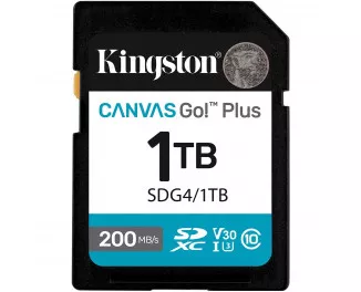 Карта памяти SD 1 TB Kingston Canvas Go! Plus class 10 A2 V30 UHS-1 U3 (SDG4/1TB)