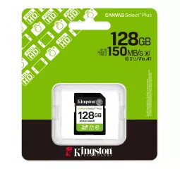 Карта пам'яті SD 128Gb Kingston Canvas Select Plus UHS-I Class 10 (SDS3/128GB) Карта пам'яті SD 128Gb Kingston Canvas Select Plus UHS-I Class 10 (SDS3/128GB)