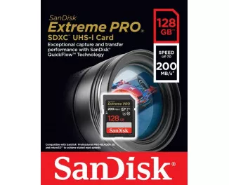 Карта памяти SD 128Gb SanDisk Extreme Pro class 10 UHS-I U3 V30 (SDSDXXD-128G-GN4IN)