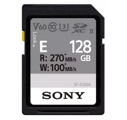 Карта памяти SD 128Gb Sony Entry C10 UHS-II U3 V60 (SFE128A.ET4)