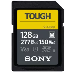 Карта памяти SD 128Gb Sony Tough class10 UHS-II U3 V60 (SFM128T.SYM)