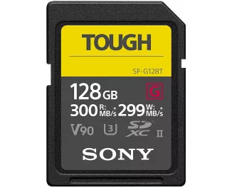 Карта памяти SD 128Gb Sony Tough class10 UHS-II U3 V90 (SFG1TG)