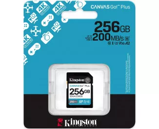 Карта пам'яті SD 256Gb Kingston Canvas Go! Plus class 10 A2 V30 UHS-1 U3 (SDG4/256GB)