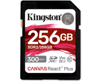 Карта памяти SD 256Gb Kingston Canvas React Plus class 10 UHS-II U3 (SDR2/256GB)